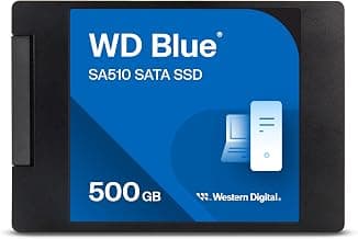 Western Digital WD Blue SA510 SATA 500GB, Up to 560MB/s, 2.5 Inch/7 mm, 5Y Warranty, Internal Solid State Drive (SSD) (WDS500G3B0A) | Up to 560MB/s, 2.5 Inch/7mm, 5Y Warranty, WDS500G3B0A