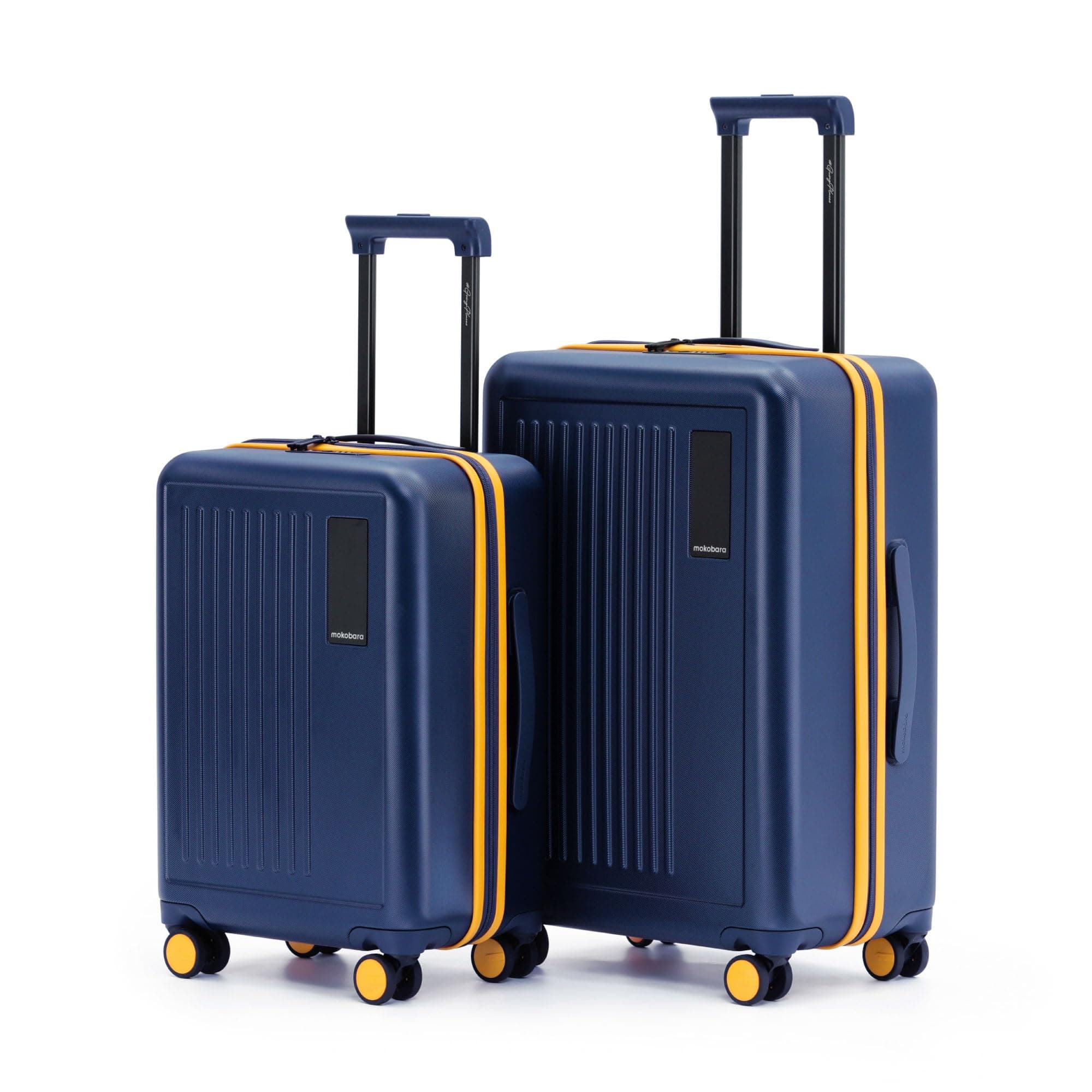 MOKOBARA Polycarbonate The Transit Speed_Wheel Luggage/Trolley Bag Poly-Carbonate Hard Sided 8 Silent Ninja Wheels (We Meet Again Sunray (Limited Edition), Set of 2),Blue, 54 & 64 cm
