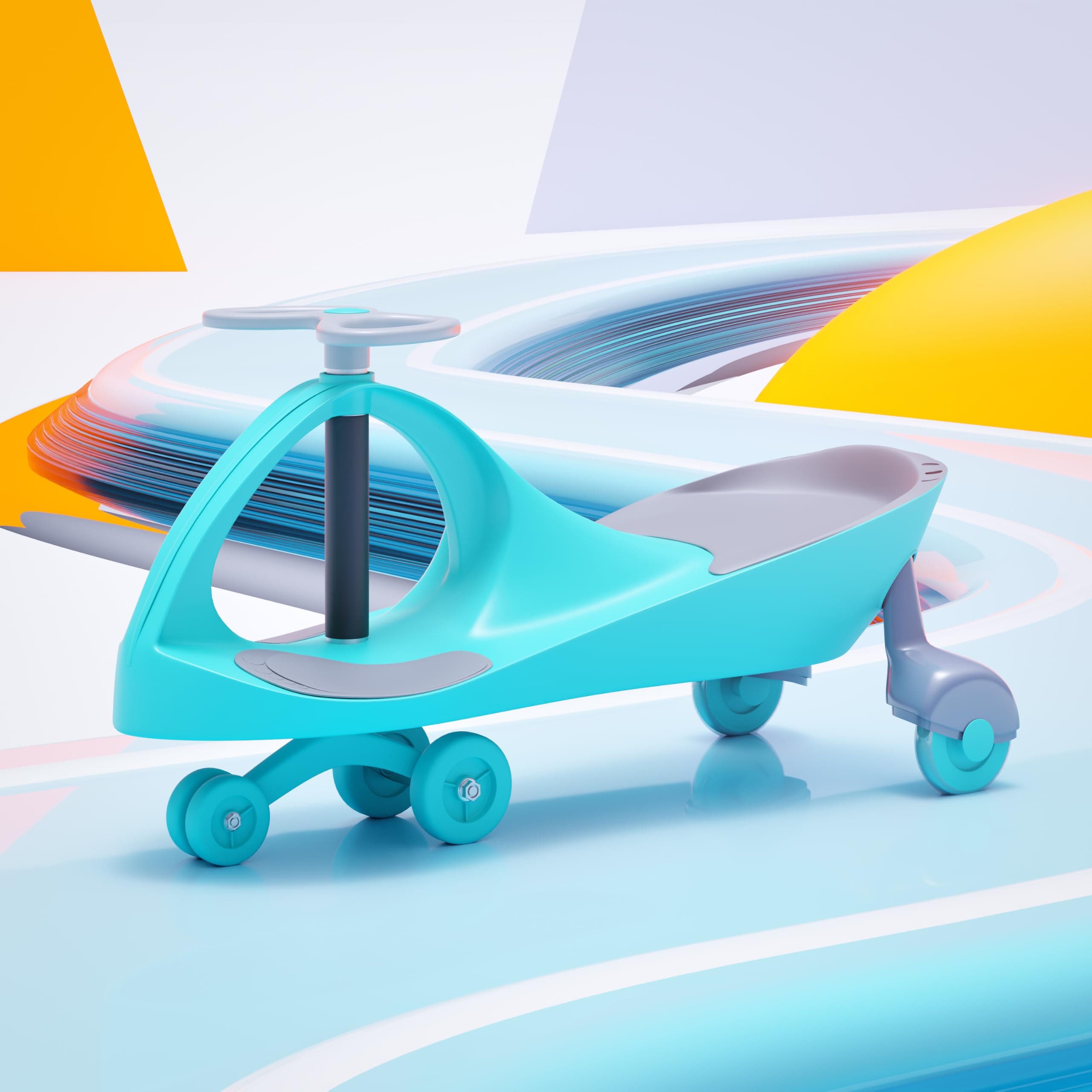 Cockatoo-Kids Buzzy Ride Swing Car – Durable & Smooth Swing Car for Kids, Push & Glide Ride-On Toy with Comfortable Seat & Wheels, Ideal for Toddlers Aged 1-3 Years, Supports Up to 25Kg (Sea Green).