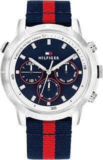 Tommy Hilfiger Sport Quartz Analog with Blue Dial Blue Leather Strap Watch for Men - TH1792124W