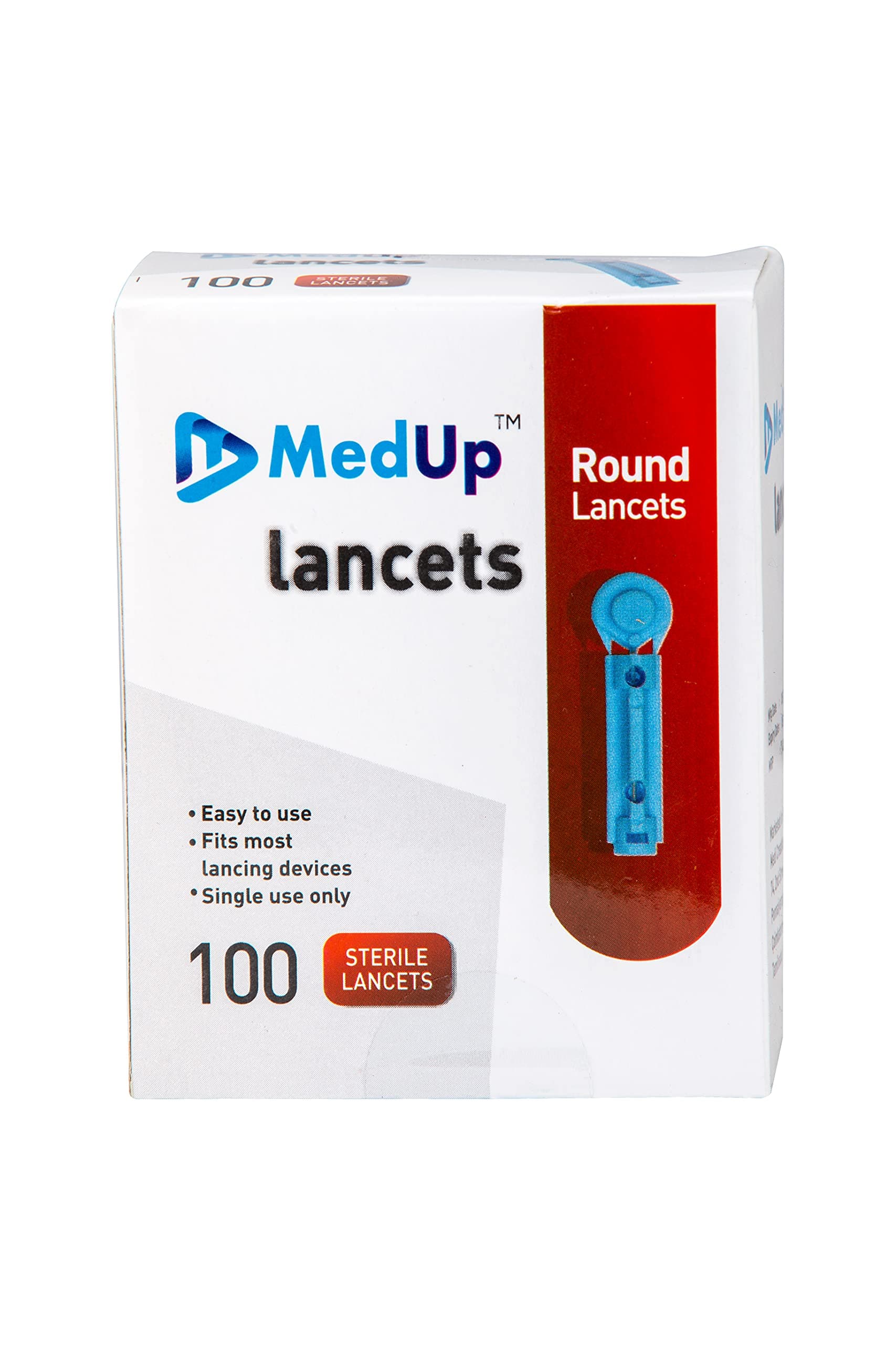 MedUp Round Lancet Needle Pack of 200 Pieces for all lancing device Compatible with Dr Morepen, Gluneolite, Onetouch, SD Codefree, On Call Plus, Dr Trust, Alere G1 Advance, Contour TS, Contour Plus