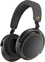 Sennheiser Momentum 4 Wireless Over Ear Headphones, German Design, ANC, 60h Battery, Customizable Sound, 4 Digital Mics for Crystal-Clear Calls, Multipoint Connectivity, 2 Yr Warranty, Black/Copper