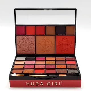 All In One Eyeshadow Palette Kit For Girls And Women With Mirror - Matte, Shimmer, Glitter Eyeshadow, Blush, Highlighter, Contour And Lip Gloss eyeshadow palette for women