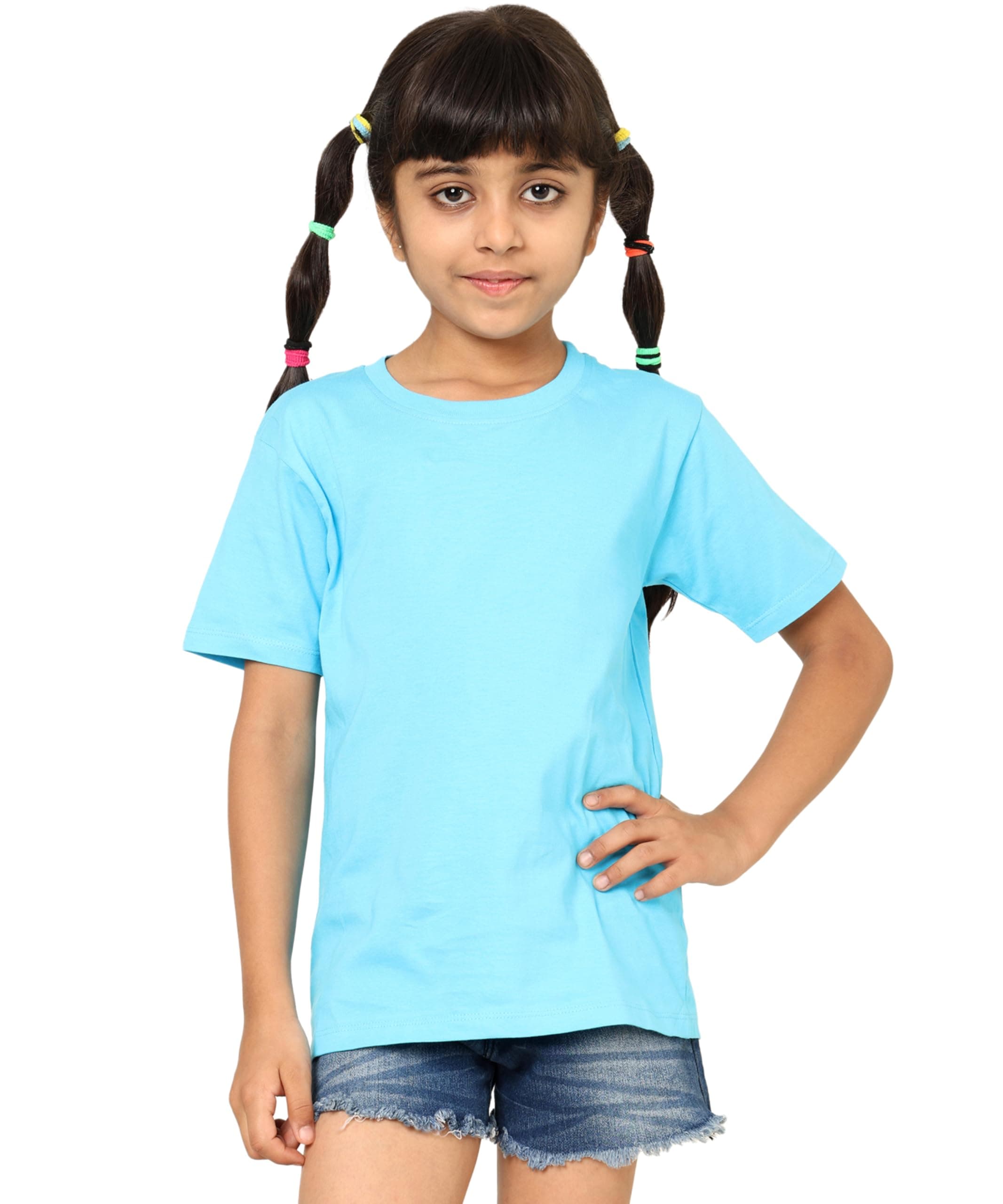 FABIOUS Unisex Kids T-Shirt for Girls - Half Sleeve - Round Neck