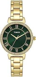 TIMEX Analog Watch for Woman with Round Dial & Water Resistant Women's Wrist Watches