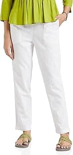 DIGITAL SHOPEE Women Regular Fit Elastic Waist Full Length Cotton Formal Trouser for Casual Wear, Office Wear