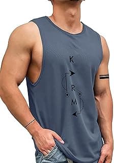 AUSK Men Vest || Gym Tshirt for Men || Karma Printed Sleeveless Regular Fit T Shirt for Mens
