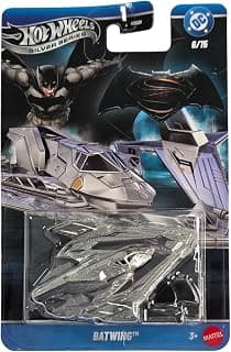 Hot Wheels Toy Car, Batman-Themed 1:64 Scale Batman Batwin Die-Cast Vehicle, Popular Hero or Villain Casting from the Global Franchise