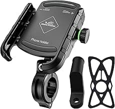 GRAND PITSTOP Mobile Holder for Bikes | (Black - Jaw Grip 360° Rotation) | Phone Mount for Motorcycle, Bicycle, Scooter | GPS Navigation Support | Anti-Slip Clamp | Sturdy Build