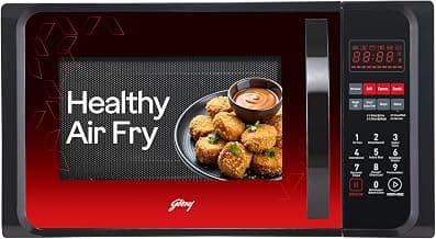 Godrej 23 L with 5 Years Comprehensive Warranty, Airfry, Steam Clean, Stainless Steel Cavity with 205 Insta Cook Recipes. Convection Microwave Oven (GME 523 CF1 RM, Black)