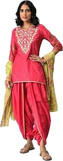 Aurelia Polyester Women Embroidered Short Kurta Set