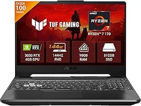 ASUS TUF A15 (2026), AMD Ryzen 7 170,RTX 3050-4GB,16GB RAM (Upgradeable),512GB SSD,FHD, 15.6"(39.6 cm),Windows 11,M365 Basic(1 Year),Office 2024, Graphite Black, 2.3 Kg, FA506NCQ-HN007WS,Gaming Laptop