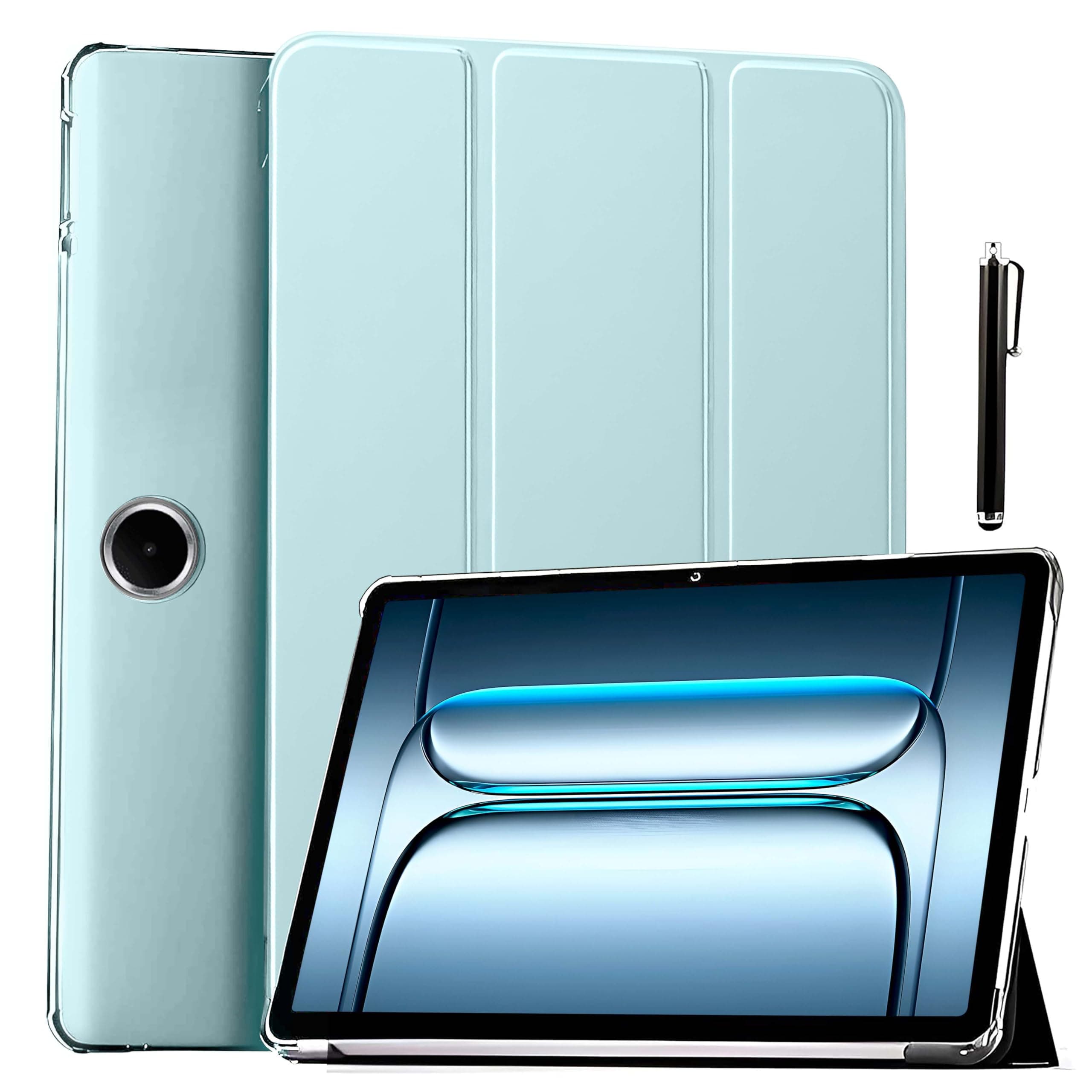 ProElite Case Cover for OnePlus Pad Lite 11 inch Case, Smart Flip Case Cover for OnePlus Pad Lite 11 inch Case Translucent Back with Stylus Pen [Auto Sleep Wake Feature], Light Blue