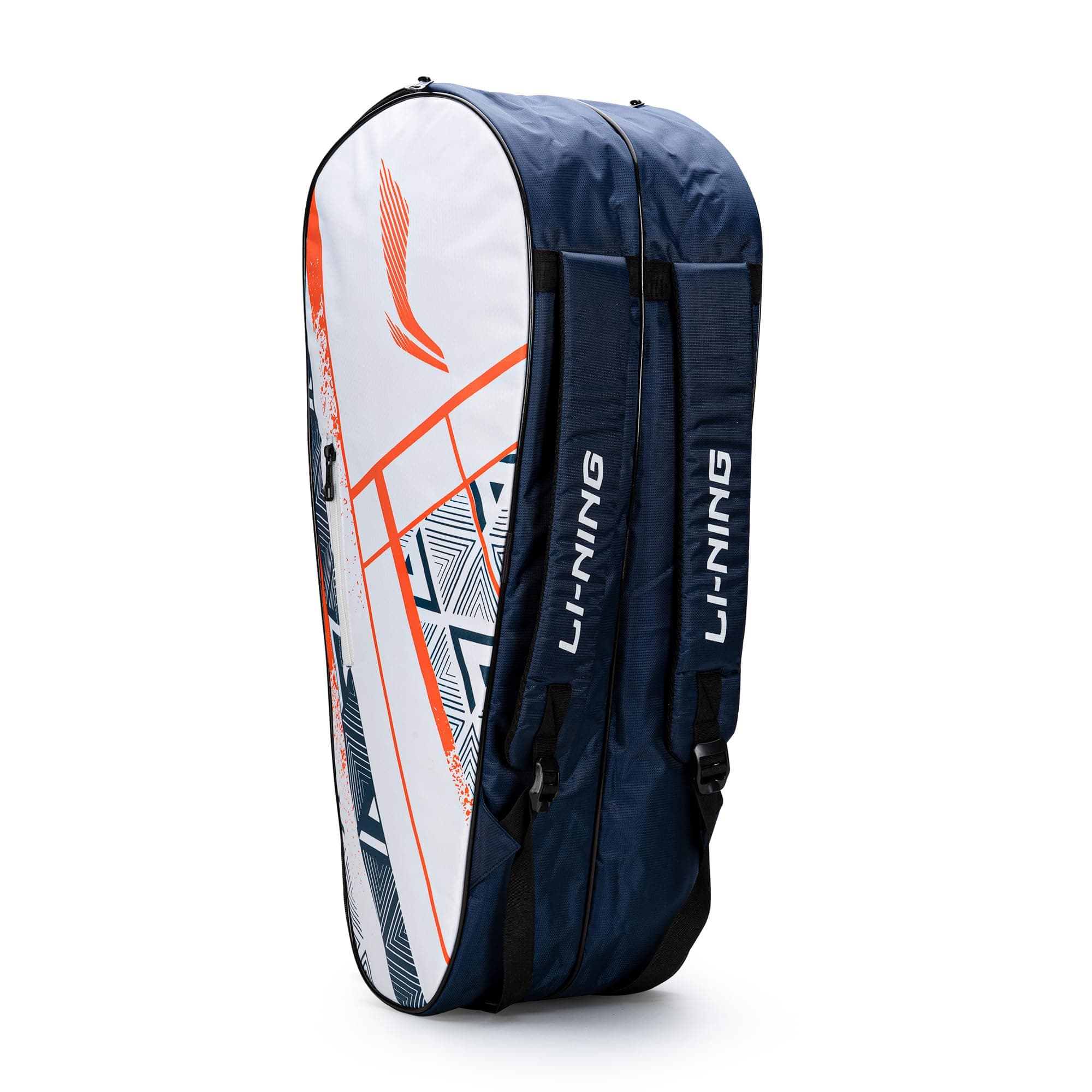 Li-Ning Raider Max Double Zipper Polyester Badminton Kit Bag (White) | Unbreakable Zippers | Easy Mobility | Unisex - Men, Boys, Girls, Women