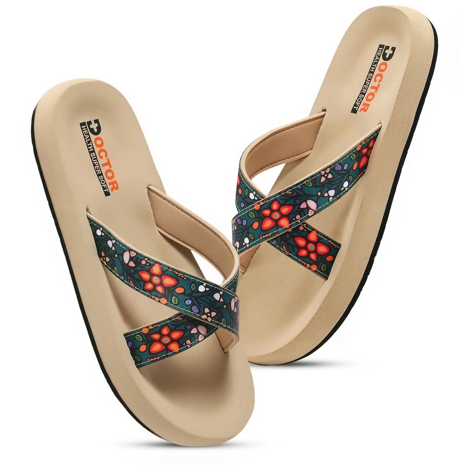 DOCTOR HEALTH SUPER SOFT Women's Classic Ultra Soft Flip Flops with Cushion Footbed for Adult | Comfortable & Light Weight | Stylish & Anti-Skid | Waterproof & Everyday Slip-on for Ladies