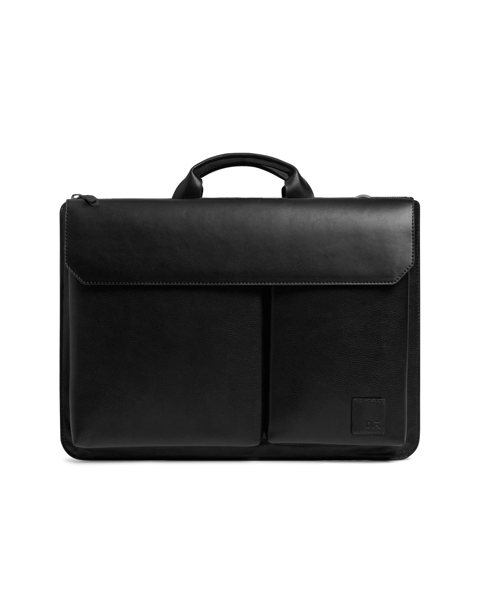 DailyObjects Leather Urban Tech Briefcase Bag | Laptop Messenger Bag with Sturdy Handle | Detachable Shoulder Strap | Magnetic Closure & Trolley Sleeve | Compatible with MacBook & Laptops Upto 14 Inch