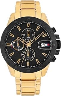 Tommy Hilfiger Jameson Quartz Analog with Black Dial Gold Stainless Steel Strap Watch for Men - TH1792199