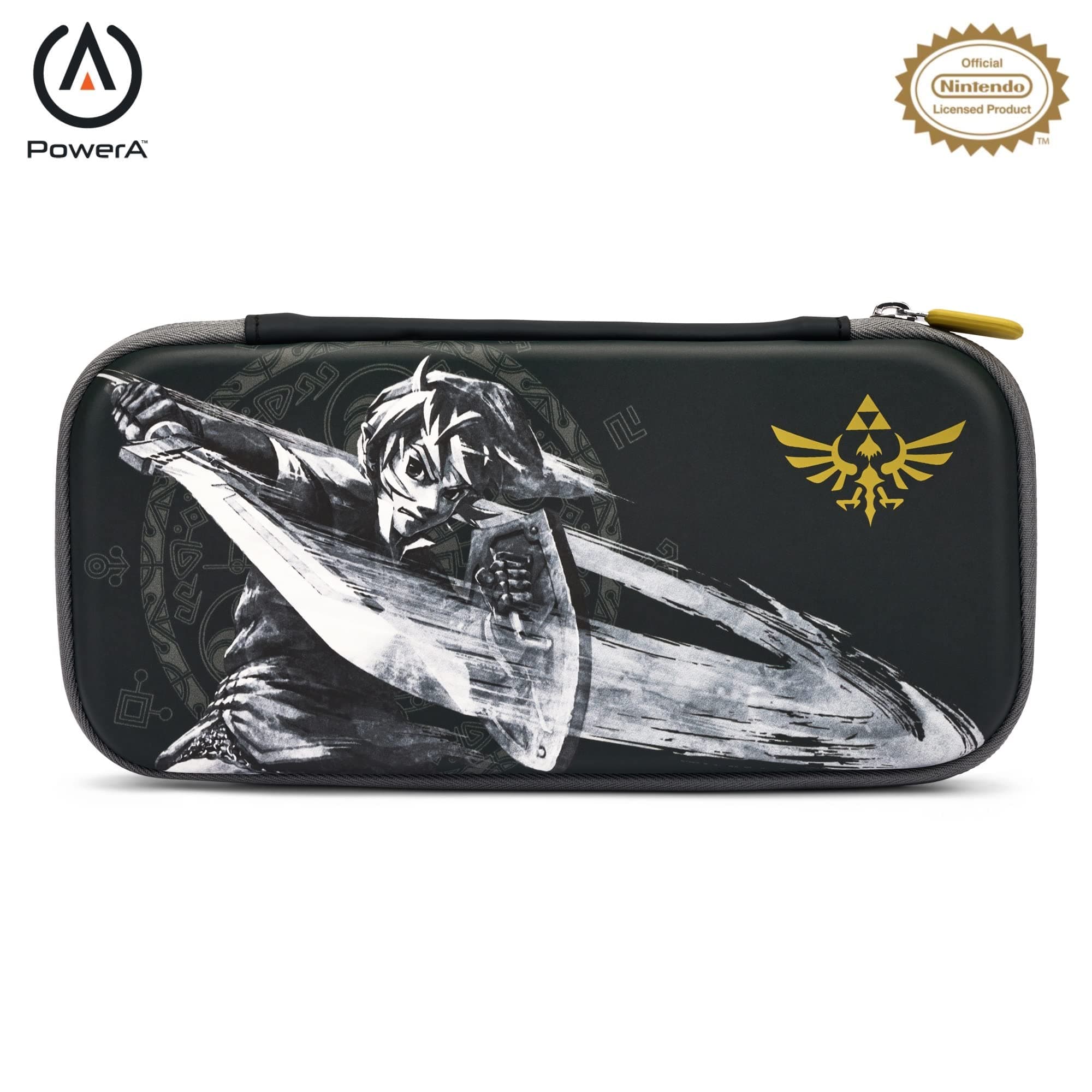 PowerA Slim Gaming Console Kit Case for Nintendo Switch, Switch OLED or Lite with Accessories Storage, The Legend of Zelda, Battle-Ready Link (Officially Licensed)