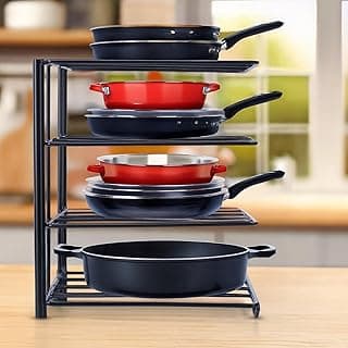 Niyara Iron Metal Heavy Duty Stand Multistorage/Multipurpose Standing Rack, Bathroom Countertop Storage Shelf Cosmetic Organizer Holder Kitchen Spice Rack (Tawa stand)