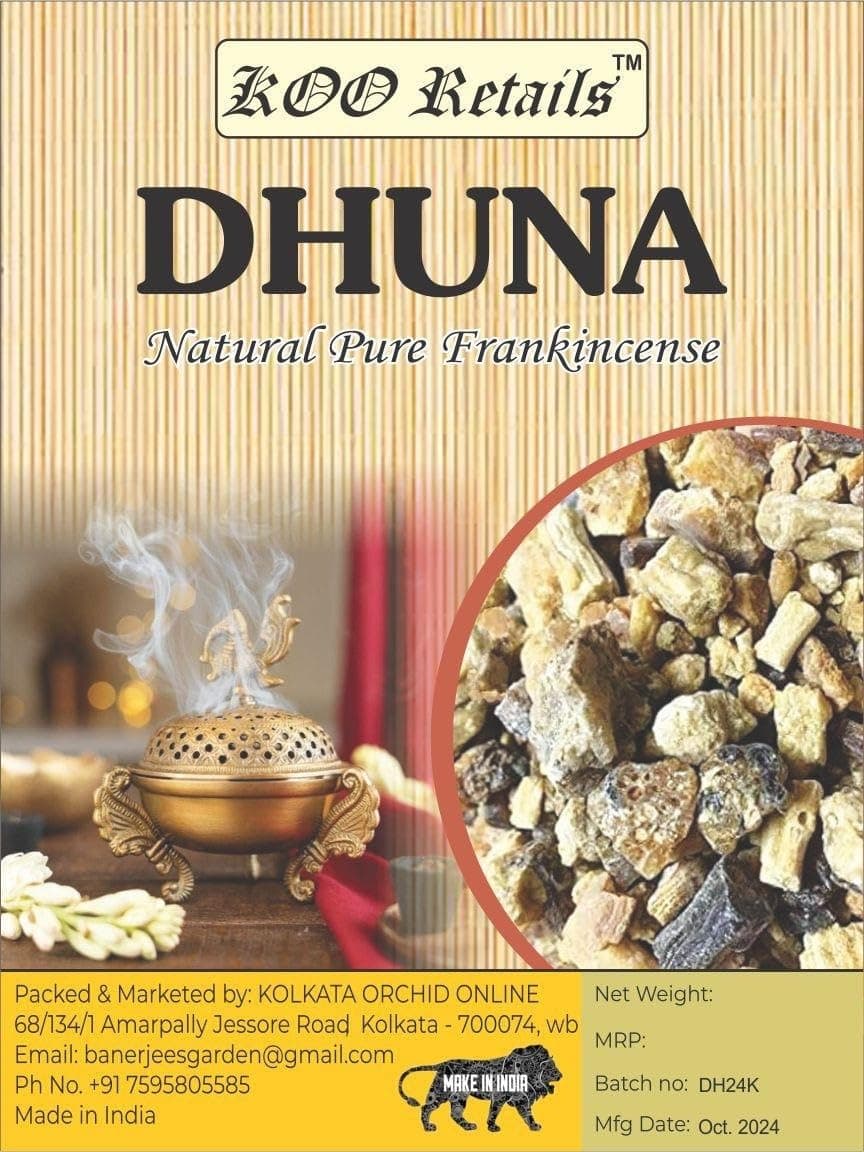 KOO Retails 100% Pure & Natural Frankincense Resin (Puja Dhuno - Jhuna) 100 Grams