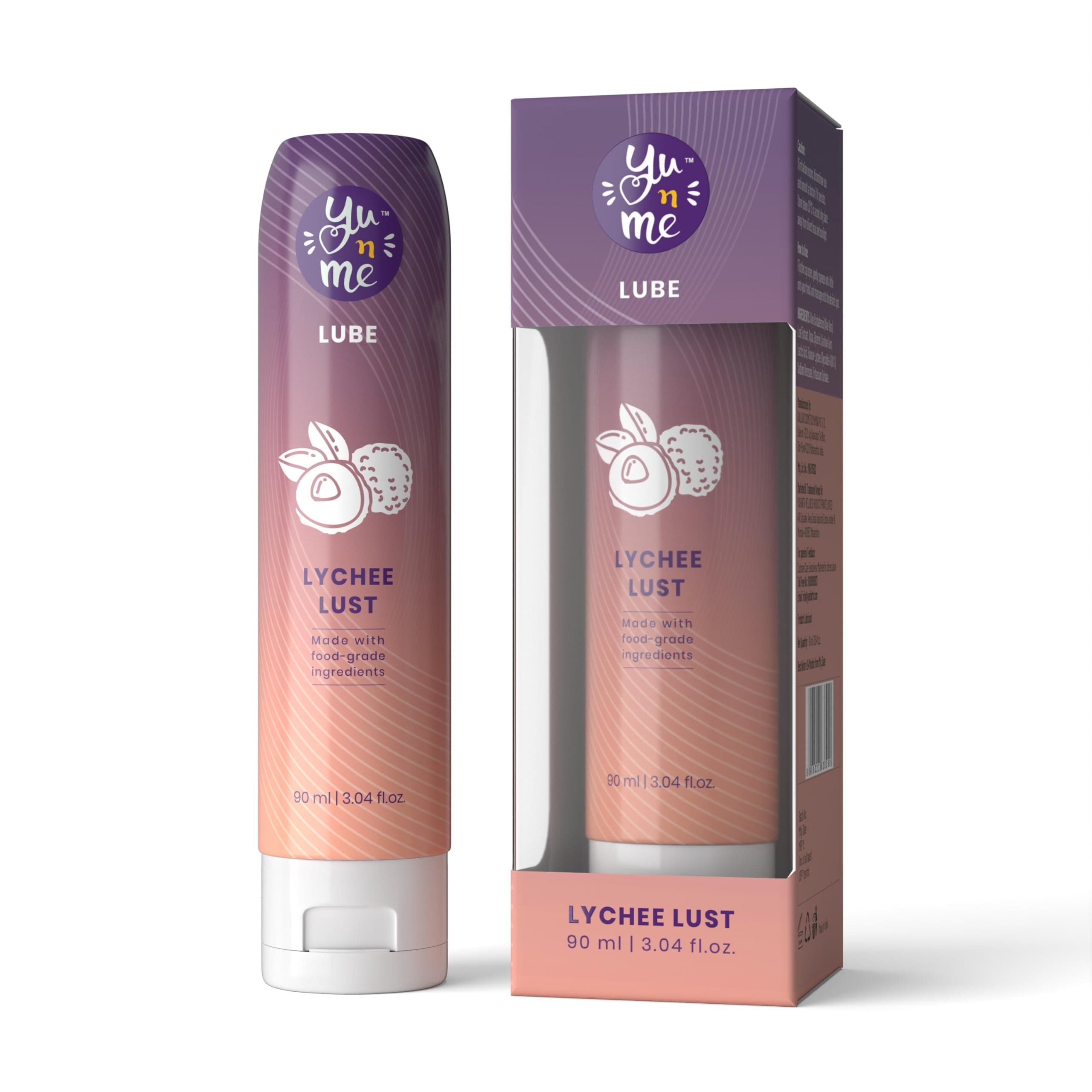 Yu n Me Aloe-Based Lychee Massage Gel | 100g | Long-Lasting Smooth Glide Formula | Edible-Grade Flavour | pH Balanced | Dermatologically Tested | Lychee Flavour | Personal Care | Pack Of 1