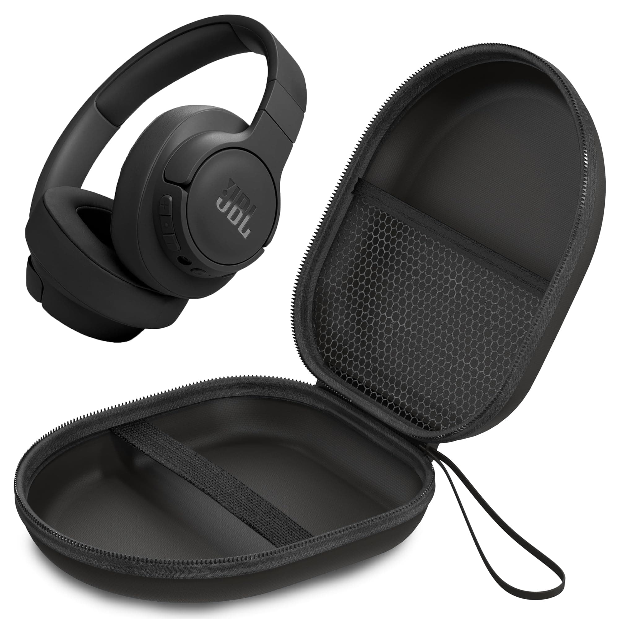 Sounce Headphone Case for JBL Tune 770NC, Hard EVA Travel Case, Black | Hard EVA Shell Delivers Shockproof And Waterproof Protection Against Drops, Dust And Everyday Travel Hazards