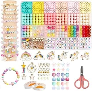 Niwlix Bracelet Making Kit for Girls, Jewellery Making Kit for Kids DIY Bead Set Making, Toys for Girls 7-14 Years Old (Unicorn Bracelet Kit)
