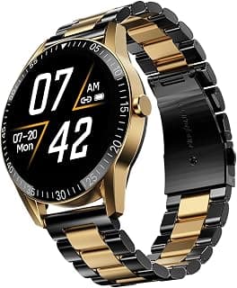 Fire-Boltt Fire-Boltt Talk Round Bluetooth Calling Smart Watch, 1.39”TFT Display, AI Outfit Watch Face, 2 Looks in 1 Watch, Extra Straps at ₹99, 120+ Sports Modes, Smartwatch for Men & Women (Black)