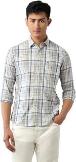 Arrow Sports Men's Tartan Checked Slim Fit Shirt
