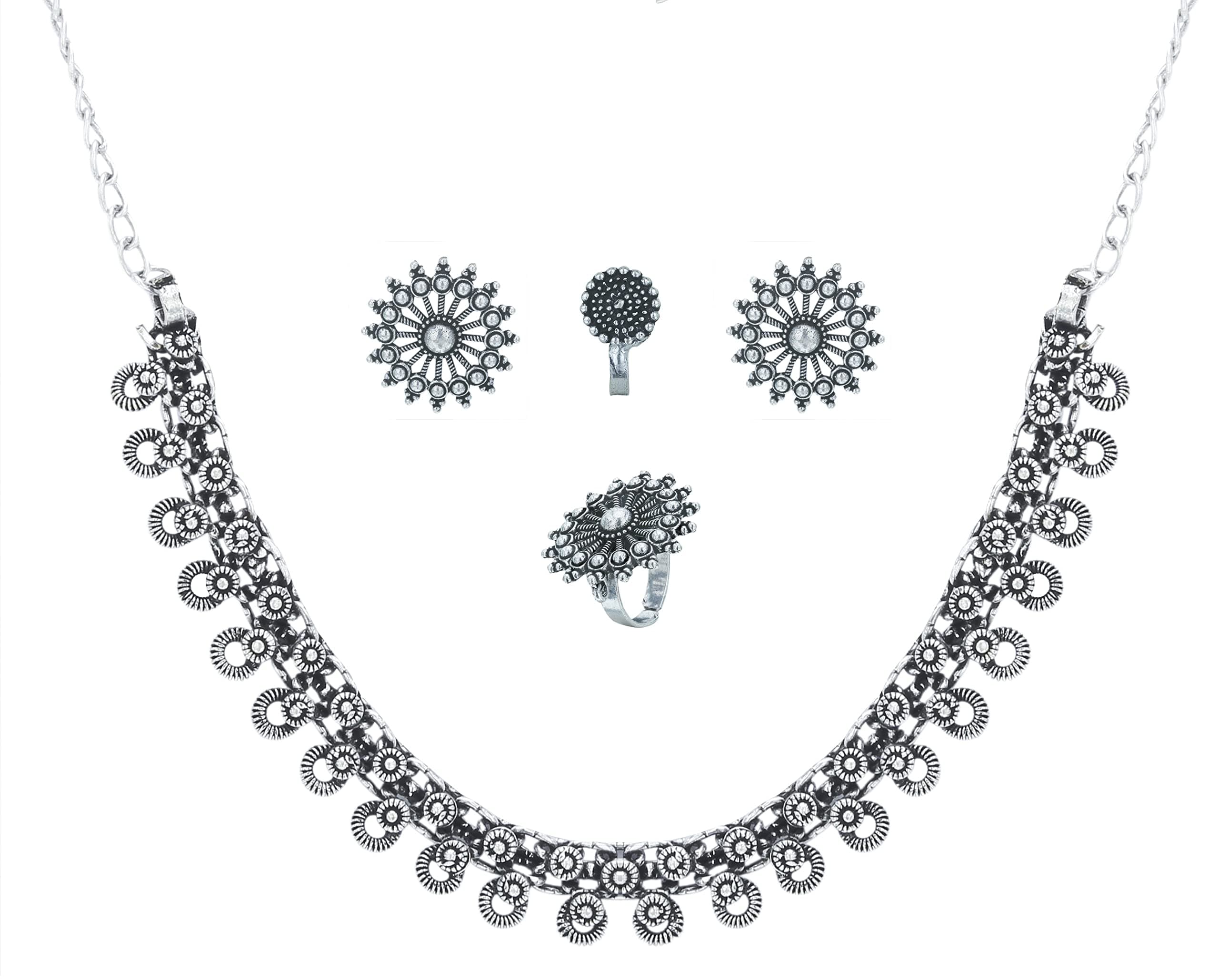 Sasitrends German Silver Necklace for Women and Girls