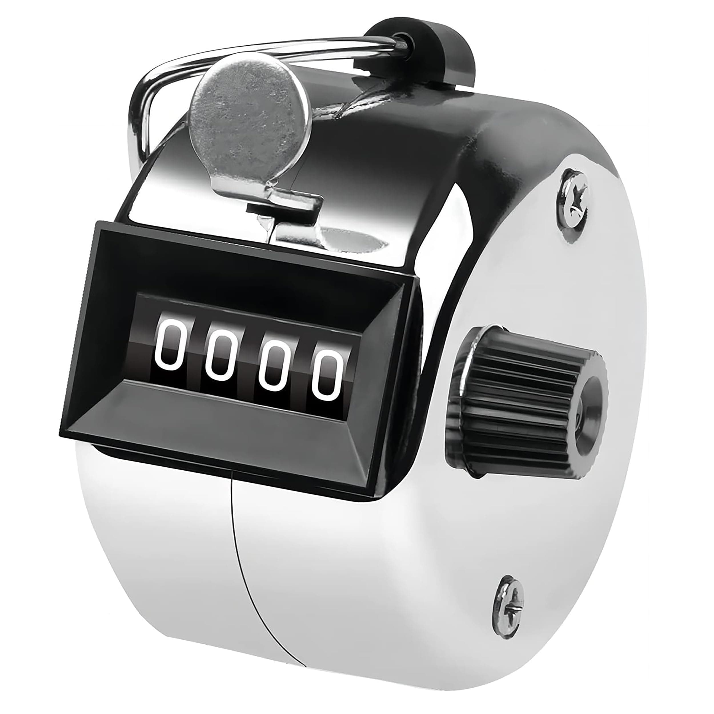 GLUN® Tally Counter, 4-Digit Metal Hand Finger Counter for Jaap Counter, Tasbeeh Counter, Counting, Knitting, Coaching Golf, Lap, Fishing (Pack of 1)