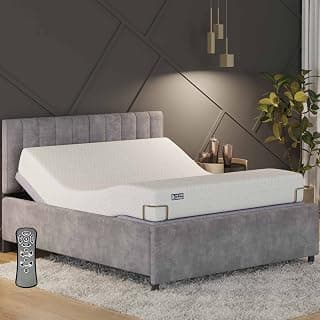 The Sleep Company Elev8 Smart Recliner Bed | Bed Base | Premium Smart Adjustable Bed | in-Built Massage Mode & Zero Gravity Sleep Mode | King Size, Metal, Matte, Black
