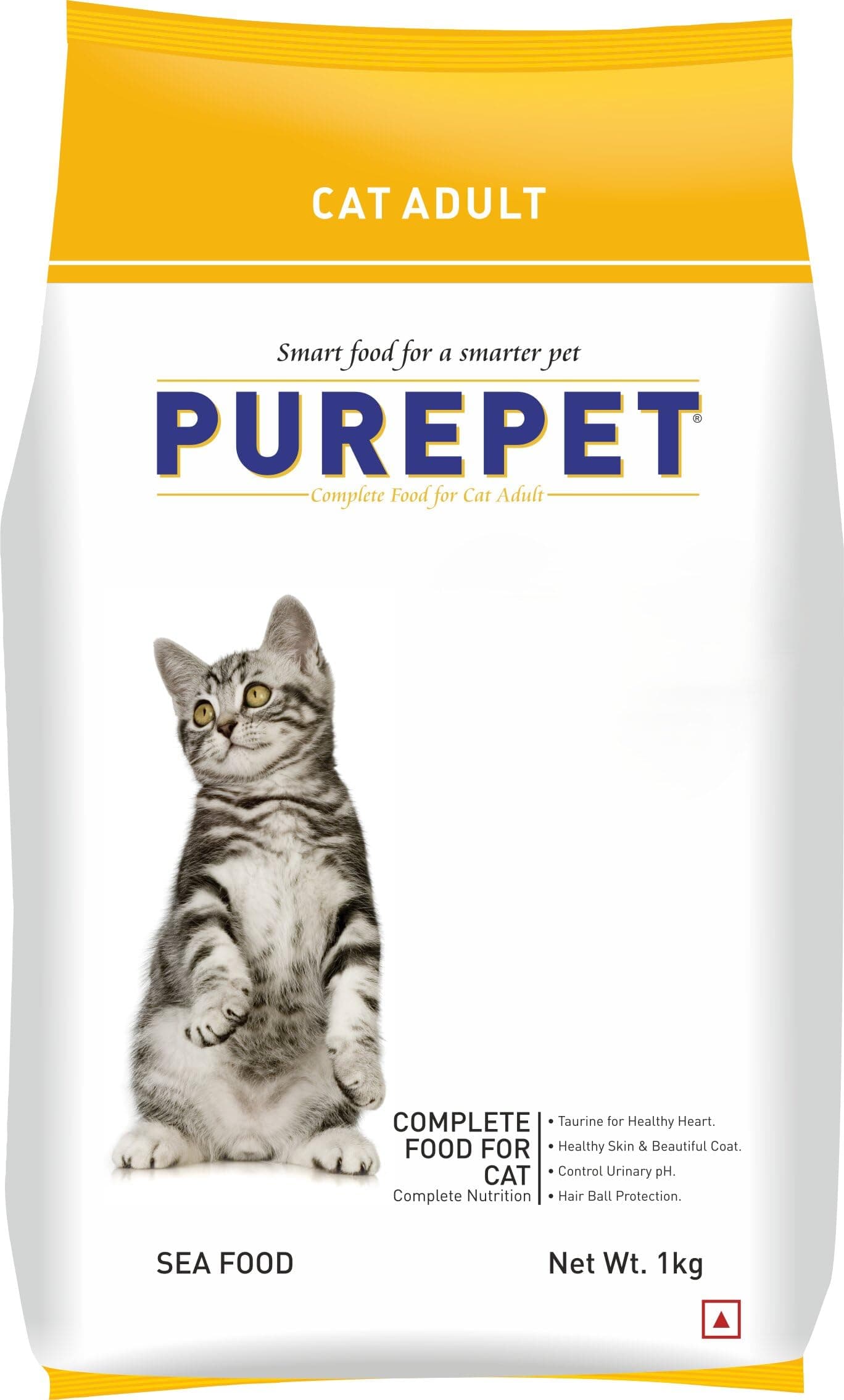 Purepet Adult Dry Cat Food Sea Food Flavour, 1 kg Pack