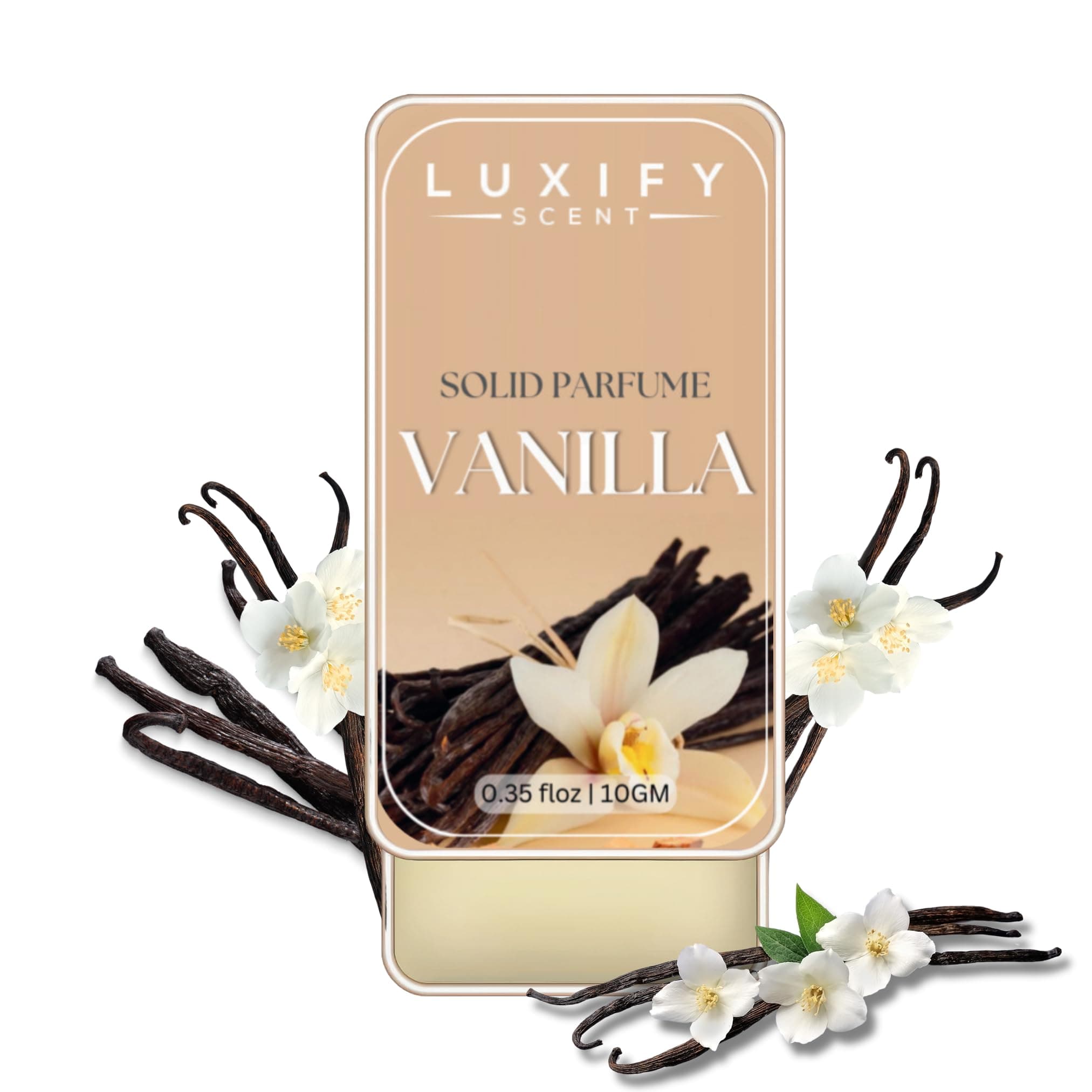VANILLA Solid Perfume for Men & Women By Luxify Scent | Non-Greasy, Alcohol-Free, Long-Lasting Natural Fragrance | Portable & Travel-Friendly Cologne 10gm