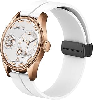 DOUBLERUN Chonograph Analoge Silicone Magnetic Strap Watch for Men, Series 160-00