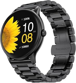 Fire-Boltt Fire‑Boltt Phoenix Pro Round Smart Watch 1.39″ Display with Bluetooth Calling, AI Voice Assistant,SpO2 & Heart Rate Monitor, 120+ Sports Modes,IP67 Waterproof Metal Smart Watch for Men & Women - Black