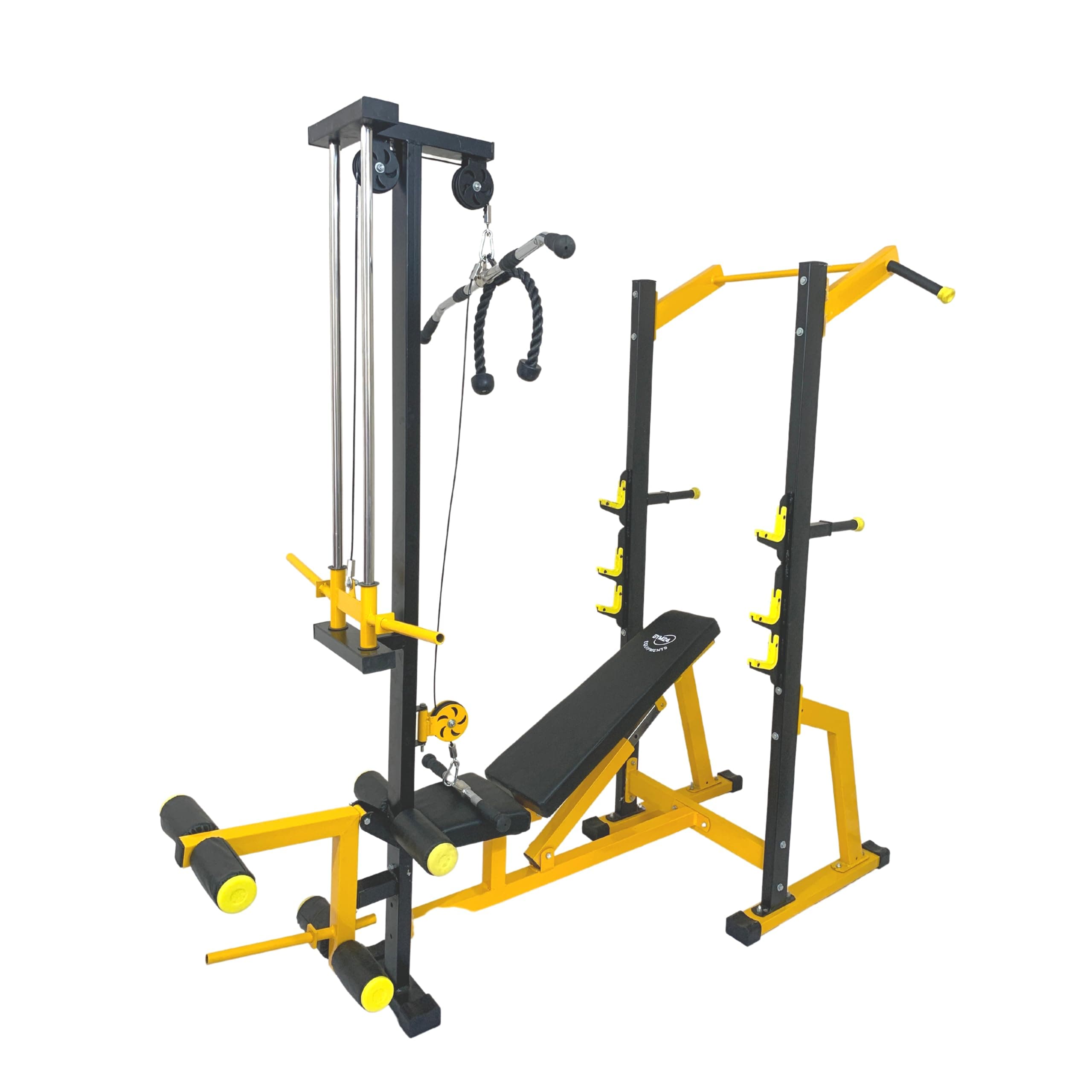 Gym24 Equipments Super 20in1 Exercise Bench, Fitness Equipment, Home Gym, Adjustable Bench (Incline Decline Flat) Black Leg Extn Curl, Dip Bar Pullupsbar- Loading Capacity 500 kg