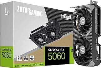 ZOTAC Gaming GeForce RTX 5060 Twin Edge 8GB Graphics Card - Black | 8 GB | DLSS4 | GDDR7 | PCIE 5.0 | SFF Ready | 3840 CUDA Cores | ZT-B50600E-10M | Only Graphics Card with 5 Year Warranty