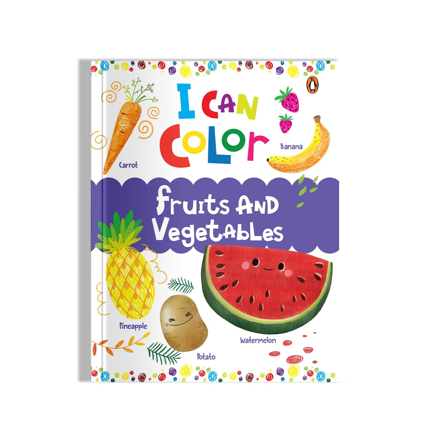 I Can Color: Fruits and Vegetables: A Fun Coloring Book for Preschool Kids and Toddlers | Learn About Healthy Foods through Engaging Illustrations | Large Pictures to Color Apple, Avocado, Cherry, and more | Ages 3+ [Select Learning]