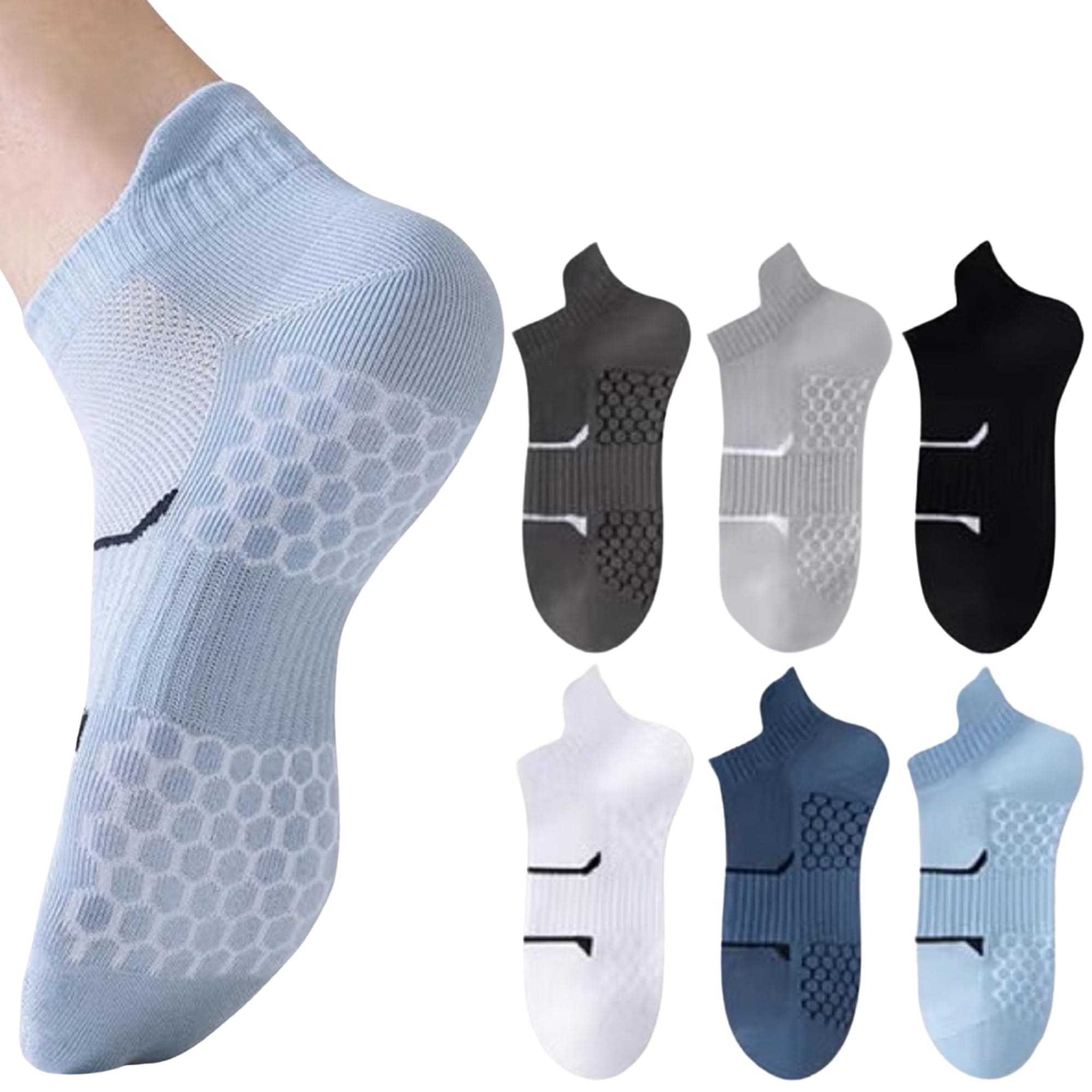 DIVUE Ankle Length Socks For Men And Women Free Size Pack of 6 | Made With Cotton Breathable, Anti Odour & Moisture Absorbent cotton unisex Cute Multicolor design (Multi Color)