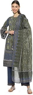 BIBA Women Rayon Straight Kurta Palazzo Suit Set