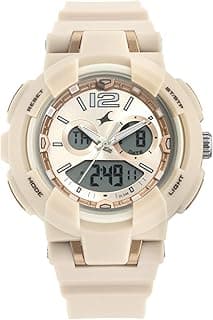 Fastrack Fastrack Street Line Quartz Digital Analog Digital Off White Dial Off White Polyurethane Strap Watch for Girls - NR68016PP03