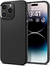 Spigen Liquid Air Back Cover Case for iPhone 14 Pro Max, Durable Protection, Air Cushion Technology - TPU | Matte Black | Back Cover