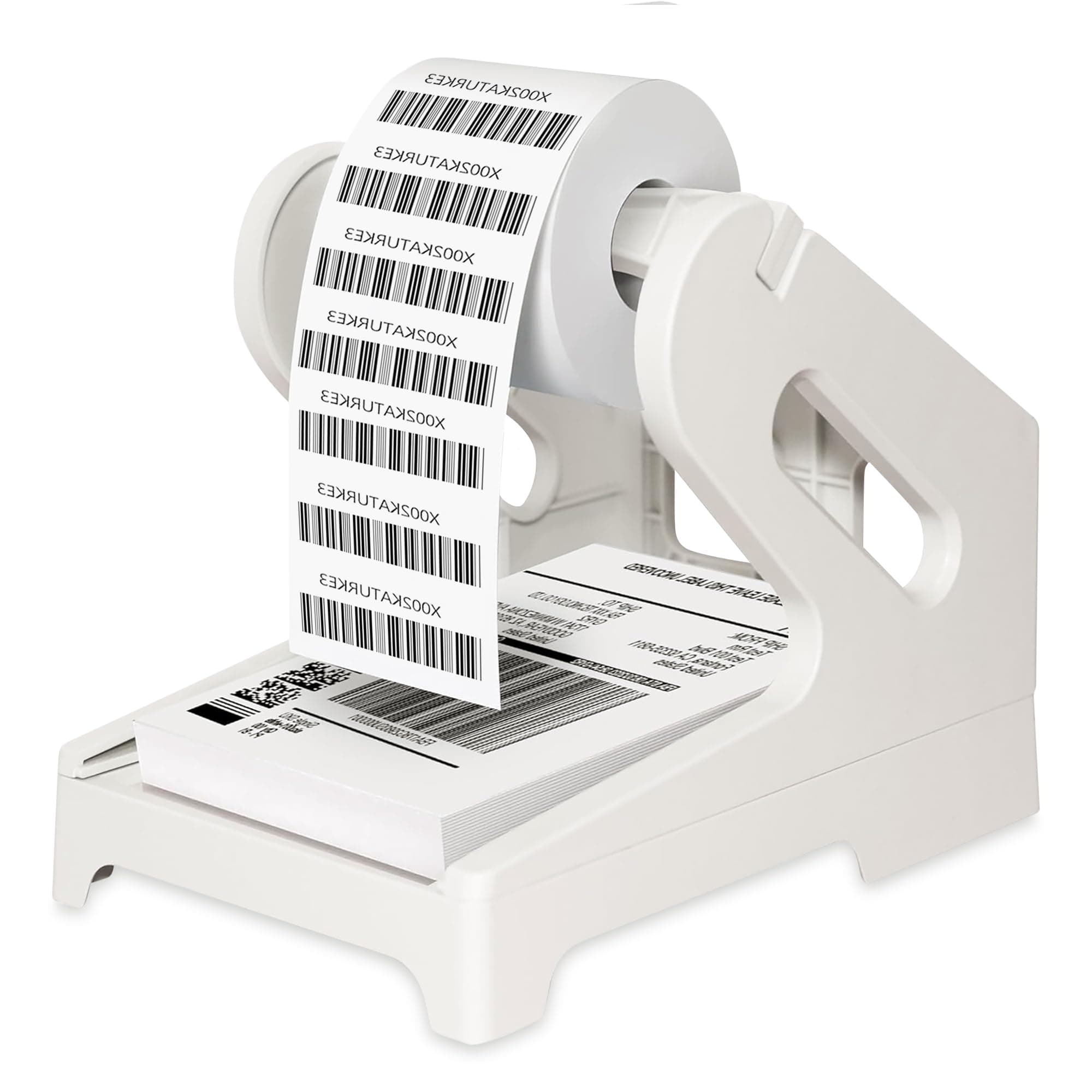 GLUN® DT Roll Stand, Multi-Function Paper Roll Holder Stand, Sturdy Design & Flat Base for Thermal Label Printers Office, Retail & Home Use, Work Perfectly with All Thermal Printers