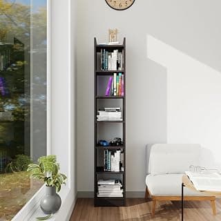 VIKI Multi Purpose 6 Layer Engineered Wood Bookshelf Storage Rack Showcase Organizer Home décor for Living Room, Kitchen, Bedroom, Office | 180 x 33 x 24cms DIY(Do It Yourself) | Dark Wenge