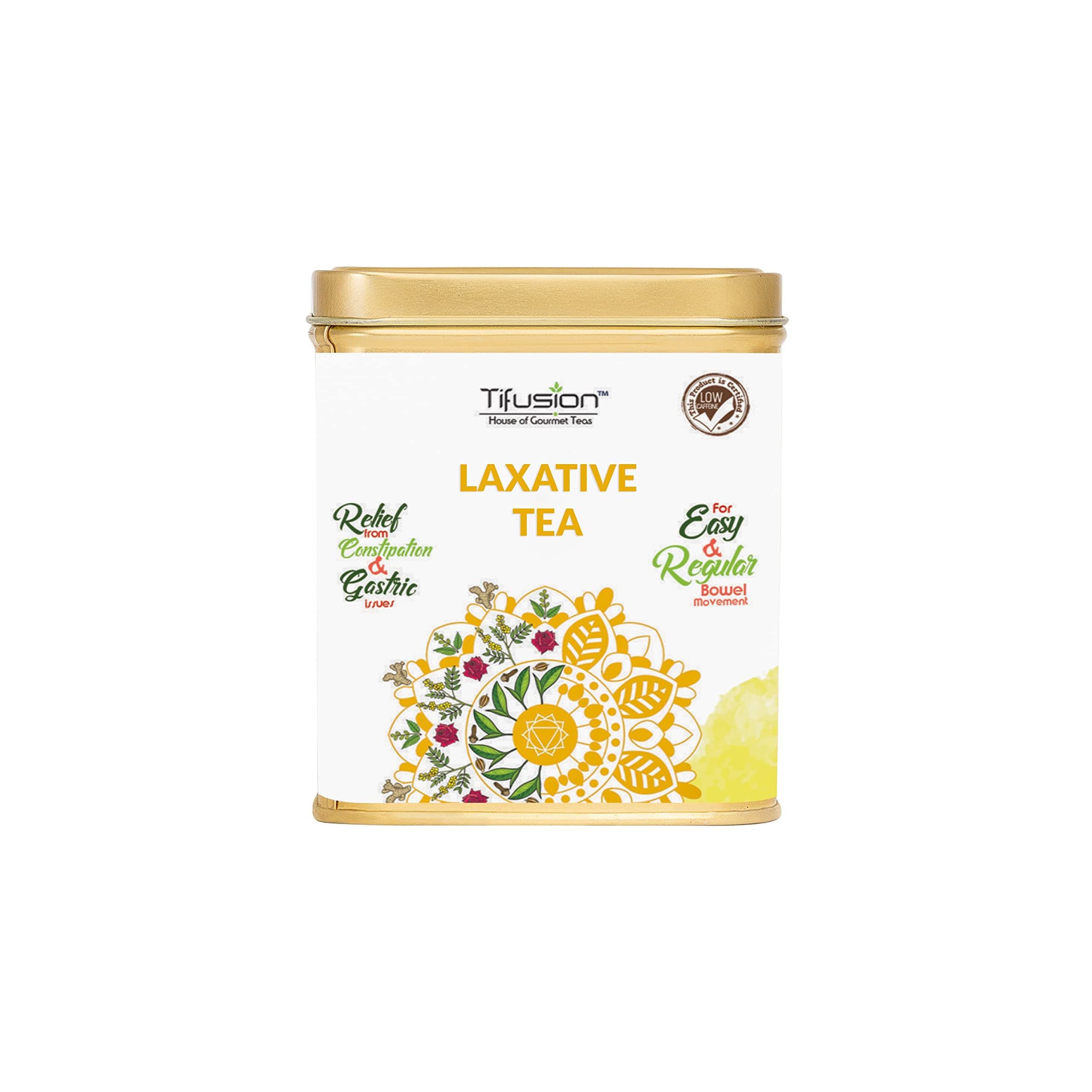 Tifusion Laxative Digestive Tea with Dandelion Senna Triphala Aloe Clove for Digestion Constipation Bowel Movement Bloating Indigestion Hard Stool Piles, Fissures Fistula Stomach Disorder (200 gm)