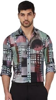MUFTI Mens Full Sleeve Slim Fit Shirt (Also Available in Plus Size)
