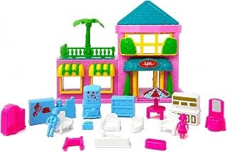 NHR Kids Family Doll House Play Set with Miniature Furniture Accessories