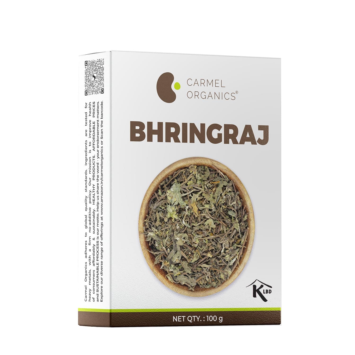 CARMEL ORGANICS Bhringraj Whole 100 Grams | | Clean & Dried Bhringraj Leaves & Herb | For Hair Oil, Hair Mask & Hair Care | 100% Natural | Chemical Free