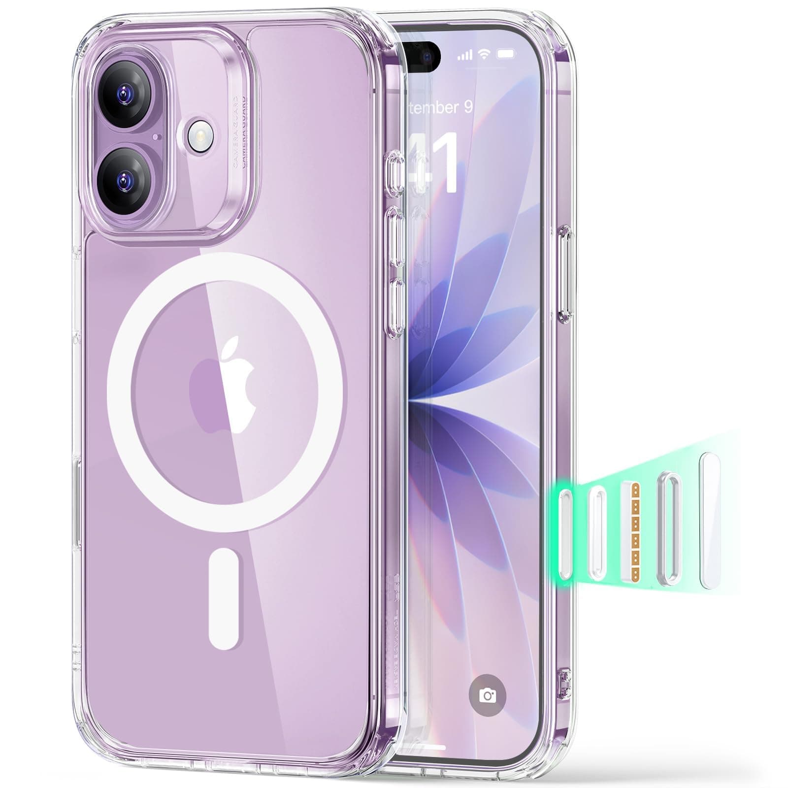 ESR Classic Hybrid for iPhone 17 Case, Clear | Long-Lasting Anti-Yellowing, Ultra-Thin, Compatible with MagSafe, TPU, 3X Military-Grade Protection, Camera Control